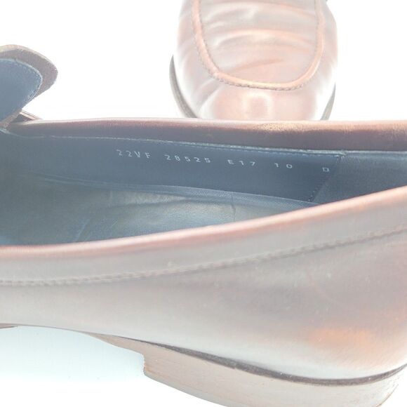 SALVATORE FERRAGAMO BROWN HORSE BIT MENS LOAFER DRESS SHOE VIBRAM SIZE 10D - Picture 11 of 11